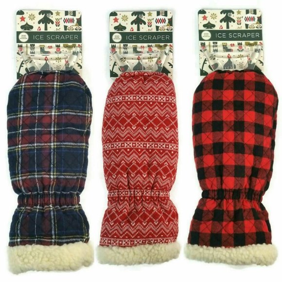 Windshield Winter Ice Scraper Glove Mitt Sherpa - Picture 8 of 8